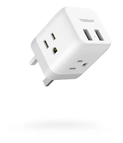 TESSAN Adaptador Enchufe Ingles a Español, Adaptador Enchufe Ingles con 3  USB y 1 USB C, 6 en 1 Adaptador UK, Adaptador Enchufe Irlanda, Adaptador  Tipo G para Irlanda/Ingles, Adaptador Enchufe UK