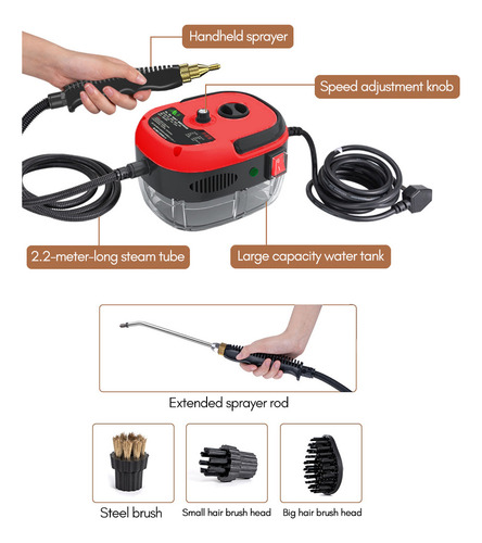Máquina Limpiadora Brush High Furniture Steam 2500w