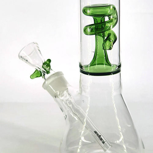 Imagem 4 de 9 de Andurá | Bong De Vidro Com Filtro Espiral E Trava Gelo 28cm