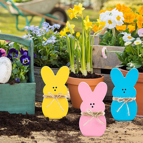 Qipai Easter Craft Holiday Party Supplies Estatua De Conejo