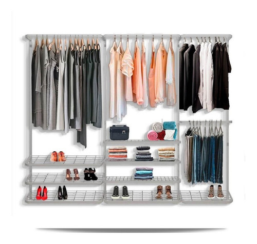 Guarda Roupa Closet Aramado Aberto Armário Roupeiro 2,50m