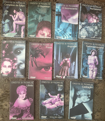 Kit 11 Livros Conceitos Da Psicanálise: 1. Superego 2. Libido 3 Castração 4. Fobia 5. Narcisismo 6. Eros 7. Fantasia 8. O Inconsciente 9. Complexo De Édipo 10. Sadomasoquismo 11. Angustia (Usado)