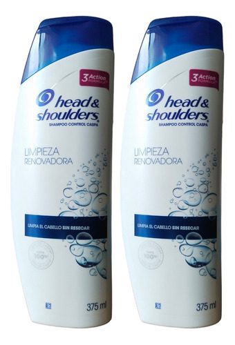 Pack X2 Shampoo Head & Shoulders Limpieza Renovadora 375ml