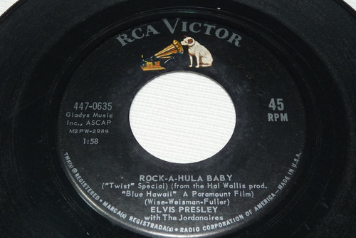 Jch- Elvis Presley Rock A Hula Baby 45 Rpm