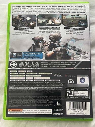 Ghost Recon Future Soldier, Xbox360 (Usado)