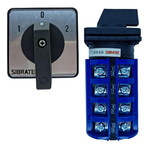 Chave Comutadora 63a Tetrapolar Manual Rotativa 3 Posições