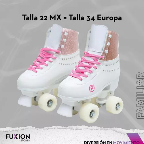 Patines de 4 ruedas para niñas Fuxion Sports Tornasol multicolor 22 Fuxion  Sports FS-TS1ML