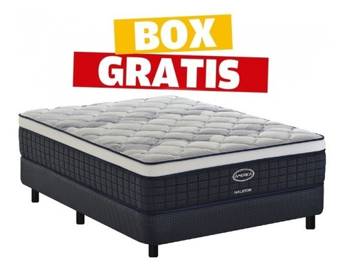 Colchón America Halston Con Box Gratis Queen Size - Ta