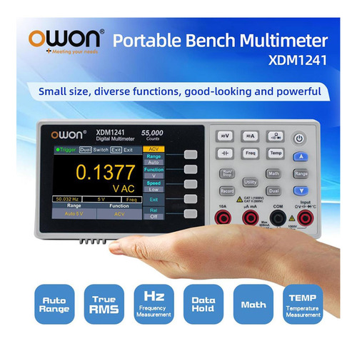 Owon Xdm1241 Multímetro Digital De Tipo Banco Con Baterías