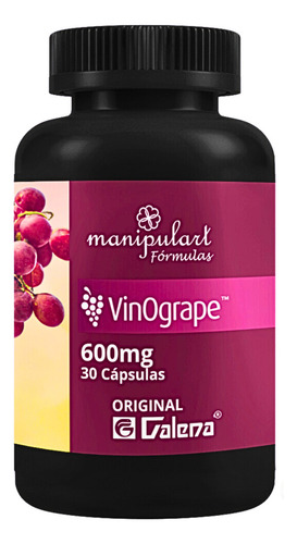 Vinogrape 600mg Galena Selo Autentico 30 Cápsulas Sabor Sem Sabor