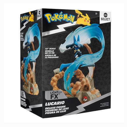 Pokémon Figura De Luxo Light Fx Lucario 33cm 3287 Jazwares