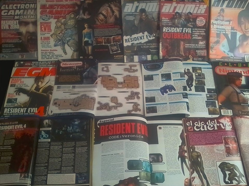 Lote 25 Revistas Egm /atomix / Resident Evil / Zombie Poster