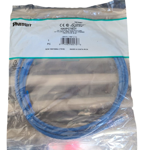 Patch Cord Panduit Cat6 7ft Cable De Parcheo