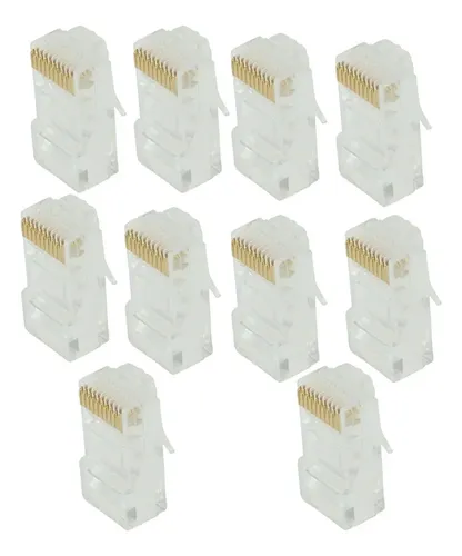 10 Rj50 Keystone Jack Internet Round Connectores | Parcelamento sem juros