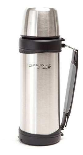 Termo Thermos 1 Lt Acero Inoxi Manija Doble Pared Mate Cafe