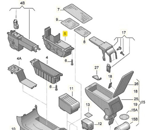 Posa Vasos Cup Holder Original - Audi A4 1995 - 2001