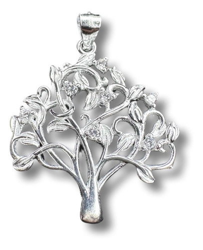 Colgante De Plata Árbol Y Triqueta Con Circones