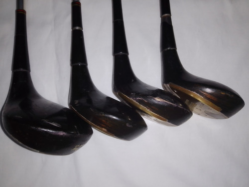 4 Palos De Golf De Madera Wilson Clima/gard N1, N3, N4 Y N5 Negro (Usado)