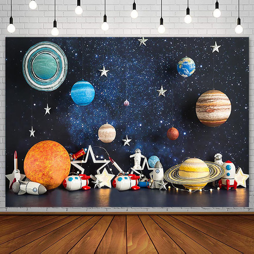 Fondo De Foto De Niños Astronauta Planeta Universo Azul