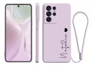 Funda Para Samsung De Silicona Líquida + Correas