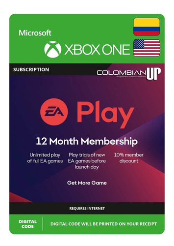 Ea Play (ea Access) 12 Meses - Region Usa Y Colombia Xbox