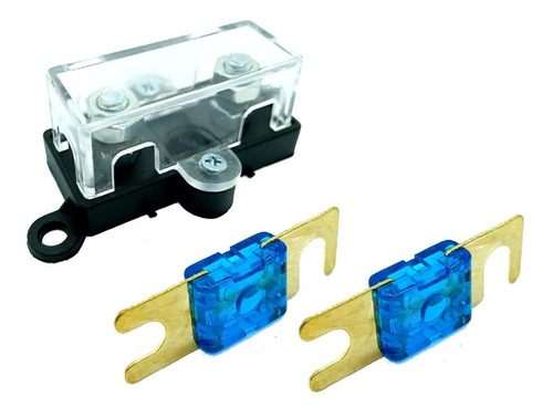 Porta Fusível Para Som Automotivo Midi E 2 Fusíveis 60 Amper