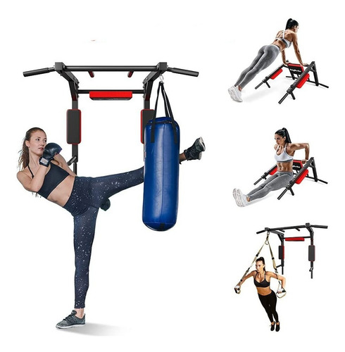 Barra Para Dominadas Abdomen Gym Multifuncional Box 9en1