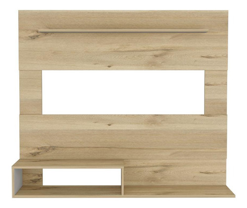 Panel Ascher Para Tv 55 Café Claro Y Blanco