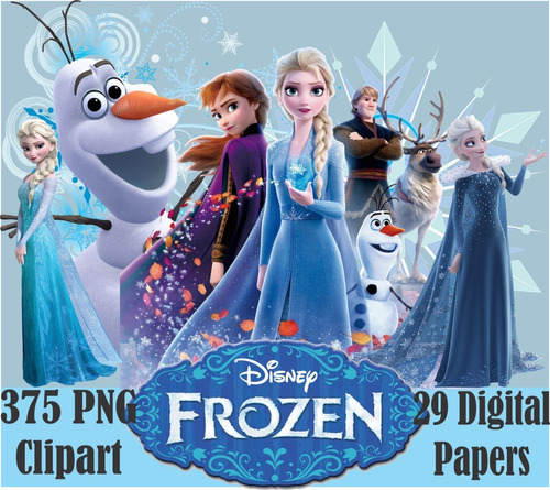 Frozen 1y2 Kit Digital Clipart