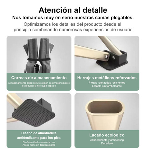 A Catre Plegable Acampar Portátil Campismo Con Colchón
