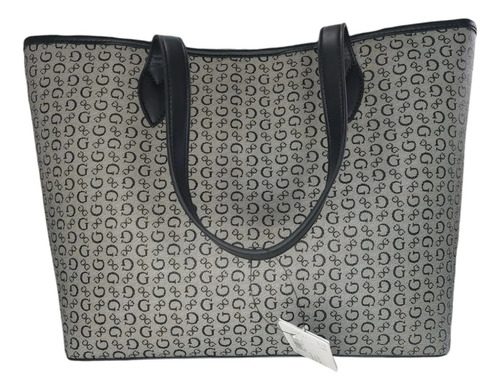 Bolsa Guess Tote De Dos Piezas Color Crema Original