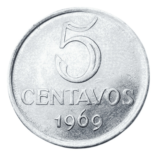 Moeda Do Brasil - 5 Centavos De 1969