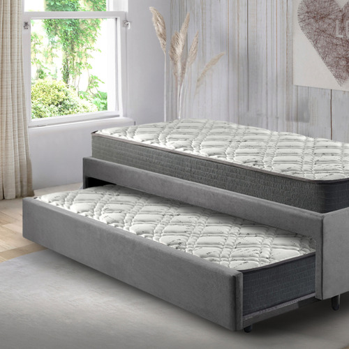 Bicama Box Solteirão 96x203 Com Dois Colchões Adapto Ecoflex