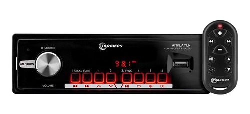 Amplayer Bt Taramps 400 Rms 4 Canais Módulo Controle Longa