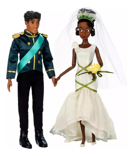 Disney Store Set De Muñecas Tiana Y Principe 2024