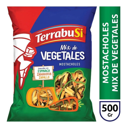 Fideos Terrabusi Mostachol Mix De Vegetales X 500 Gr