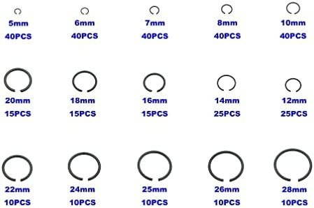 Hvazi Kit Surtido De Anillos De Retención Externos De Clips