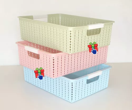 Canastas y cajas organizadoras para baño