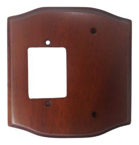 Placa Espelho P/3 Interruptores + Cego 4x4 Madeira Mogno