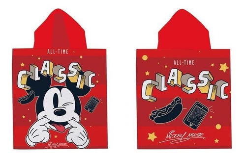 Toalla De Playa Con Capucha Niño Mickey Mouse Disney