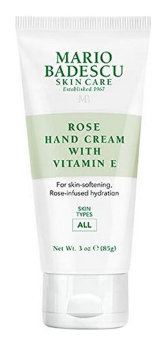 Mario Badescu Crema De Manos Rose Con Vitamina E -no Grasosa