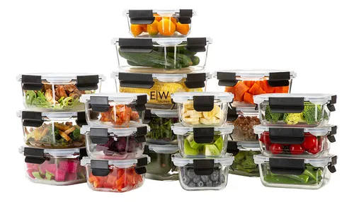comprar Easyware Premium! 20 Contenedores De Vidrio Herméticos