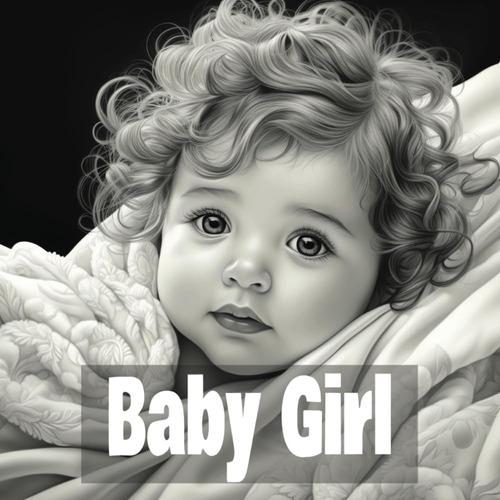 Libro: Baby Girl: Grayscale Adult Coloring Book Featuring 50