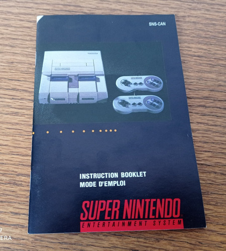 Manual De Consola Super Nintendo Snes