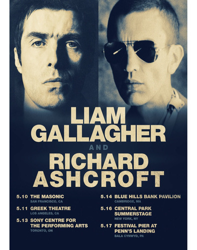 Lamina Para Enmarcar Cuadros Liam Gallagher Richard Ashcroft