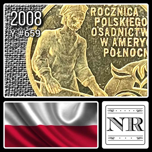 Polonia - 2 Zlotych - Año 2008 - Y #659 - Polacos En América