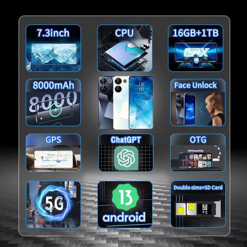 Smartphone Android Barato C20pro 7.3 16 Gb +
