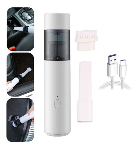 Aspirador De Coche Succión De Inalámbricoblanco12000pa