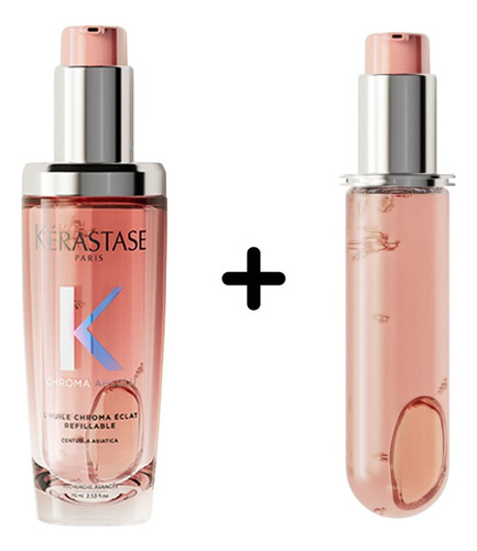 Kit Tratamiento Para Cabello Teñido Aceite Y Refil Kerastase Chroma Conserva el Color del Cabello