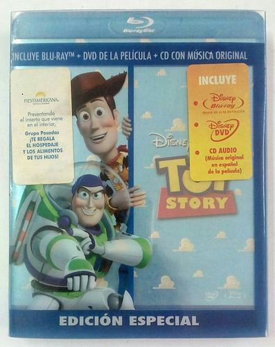 Toy Story 1 Bluray + Dvd + Cd Edicion Especial Seminuevo